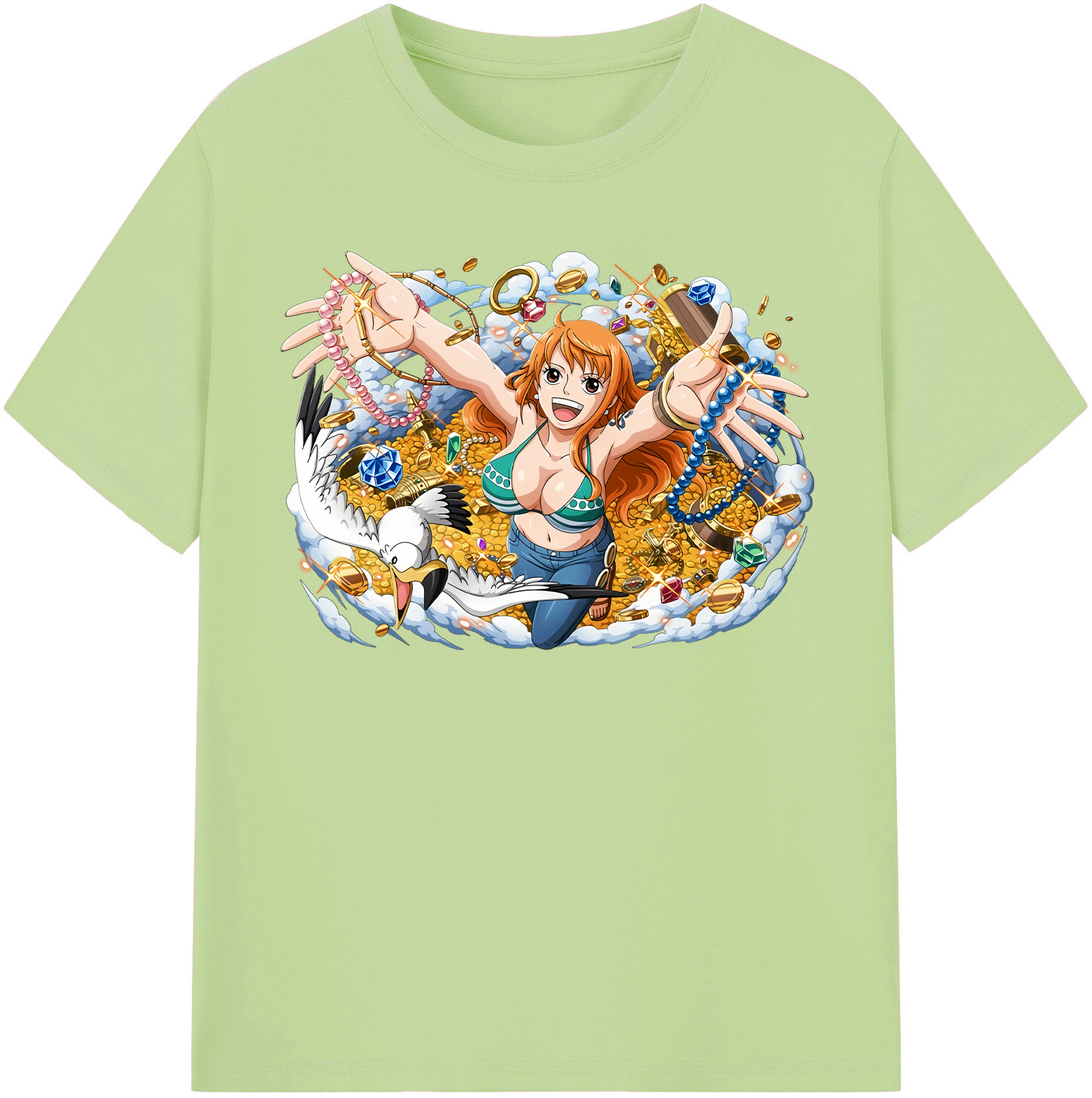 ワンピース ナミ ONE PIECE Nami 綿100％半袖Tシャツ（フロントプリント）